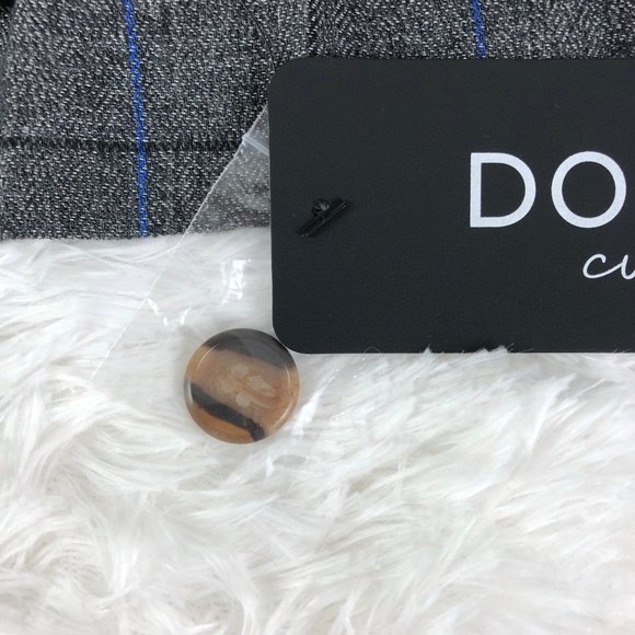 Grey Plaid High Waist Belted Dress Pant Plus Sz 1X - Picture 12 of 15